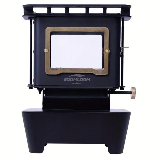 Retro Stainless Steel Camping Stove with Window