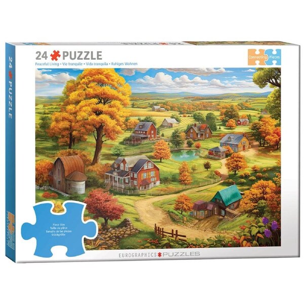 Eurographics Connecting Pieces Peaceful Living Jigsaw Puzzle 24pc (EUR66018)