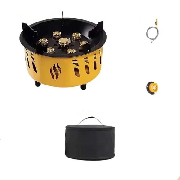 20000W 7-Core Camping Gas Stove Yellow