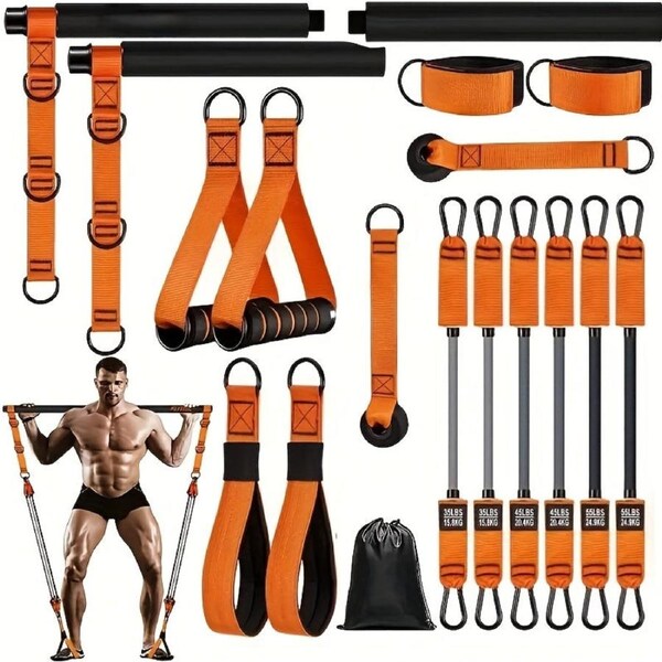 Men’s Pilates Bar with Resistance Bands
