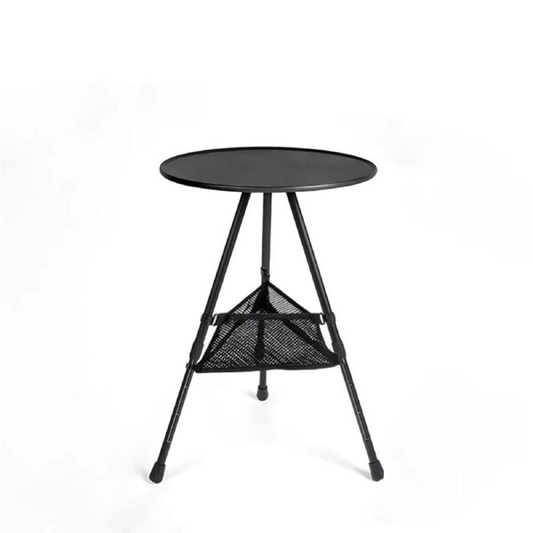 Camping Round Folding Table Black