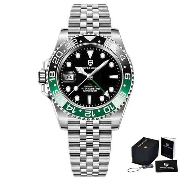 Men's Automatic Mechanical Sapphire Watch (Black Green)