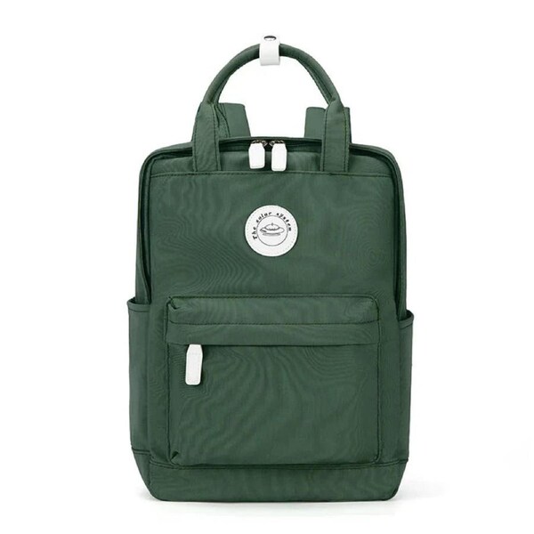 School Nylon Backpack for Teens and Women (Olive)