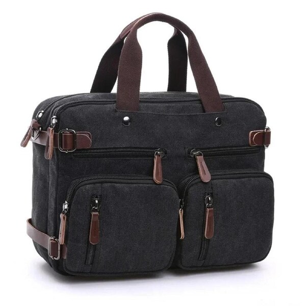Laptop Travel Shoulder Bag Briefcase (Black)