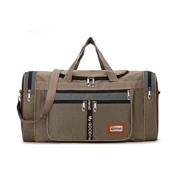 Travel Duffel Nylon Bag for Men and Women (Khaki)