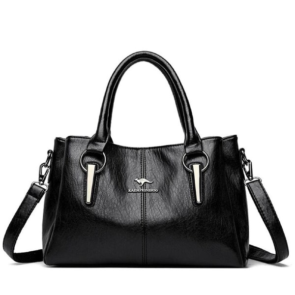Leather Shoulder 3-Layer PU Crossbody Bag for Women