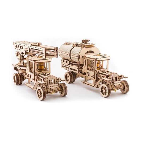 UGears Truck Additions Wooden 3D Puzzle Trailer Tanker Ladder 322pc 14y+