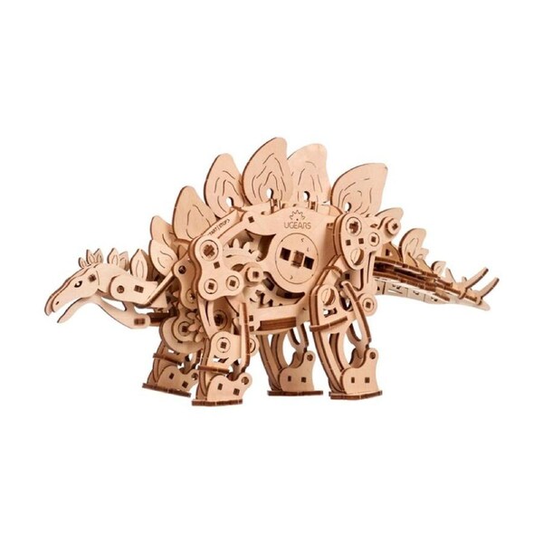 UGears Stegosaurus Dinosaur Model Wooden 3D Puzzle w/Spring Motor 305pc 14y+