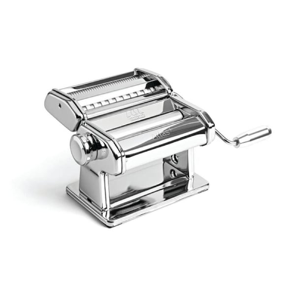 Marcato Atlas Plus Pasta Machine Stainless Steel W/ 4 Shape Settings Silver