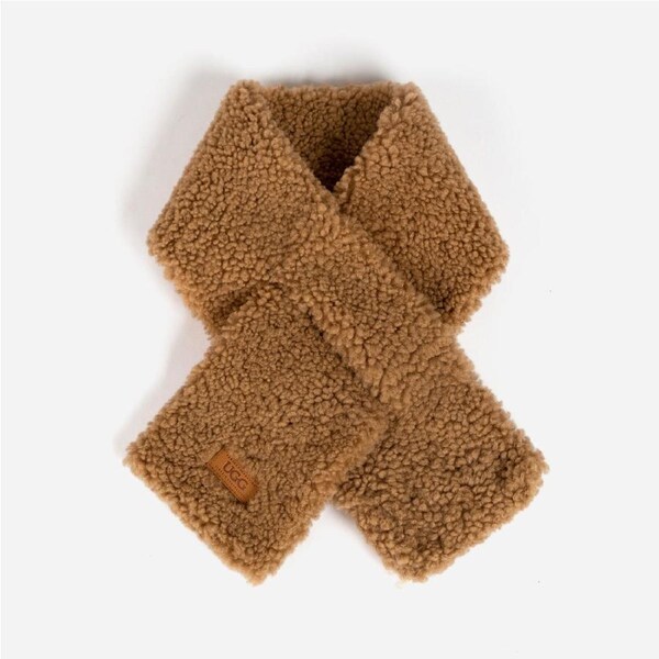 Ugg Curly Sheepskin Scarf ONESIZE / CHESTNUT