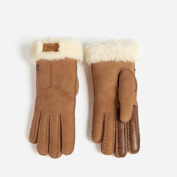Ugg Sheepskin Touch Screen Gloves L/XL / CHESTNUT