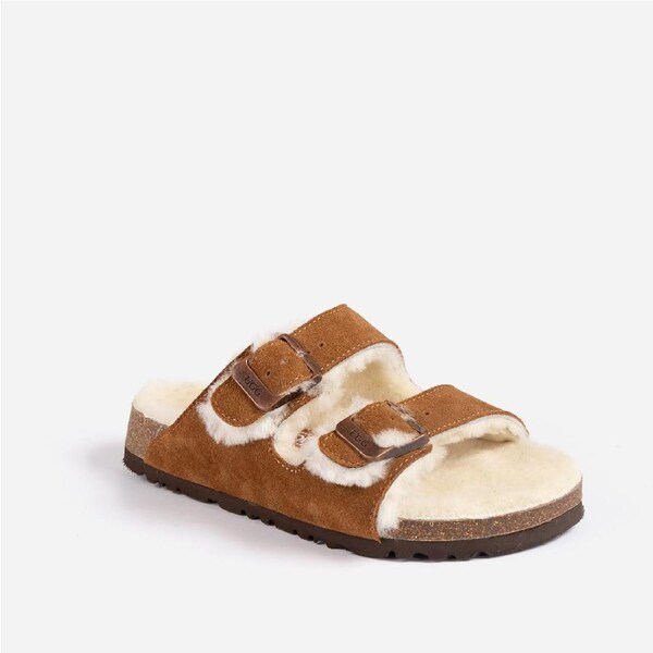 UGG Aussie Shearling Buckled Sandals EU36 / AU6L / 230mm / CHOCOLATE