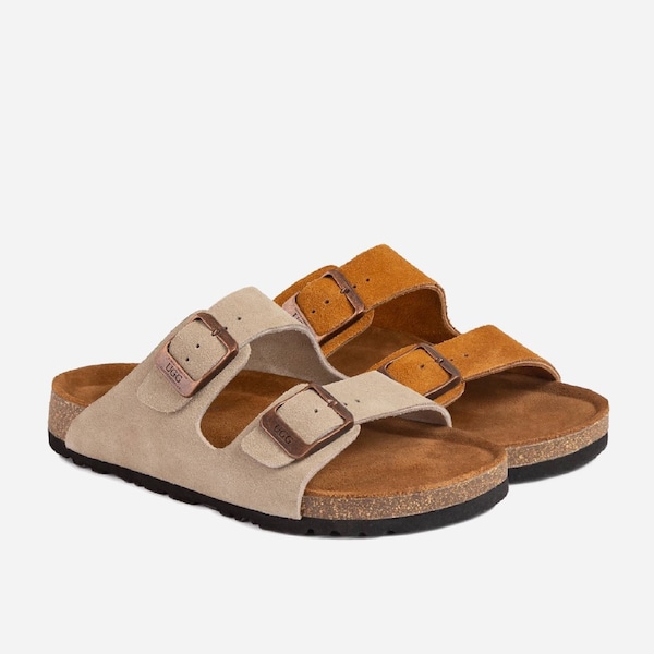 Ozugg Aussie Victoria Suede Leather Unisex Slipper EU40 / AU8M/10L / 260mm / CHESTNUT