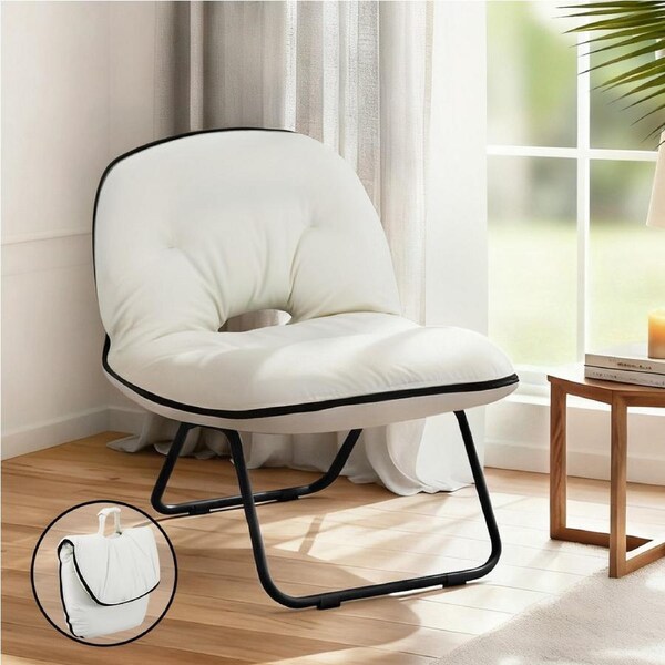 1 Seater Artiss Armchair Accent Chair Foldable White