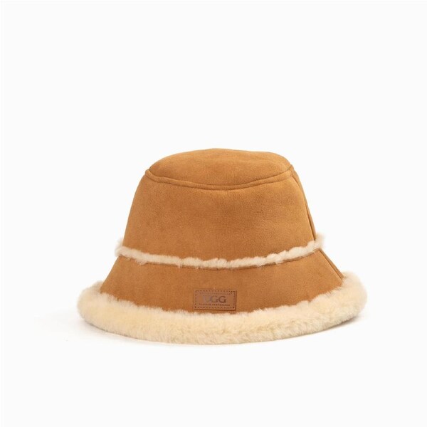 Ugg Sheepskin Bucket Hat S/M / CHESTNUT
