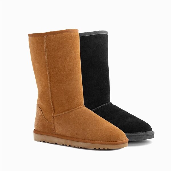 Ugg Boots Genuine Australian Sheepskin Unisex Long Classic Suede EU44 / AU11M/13L / 295mm / Black