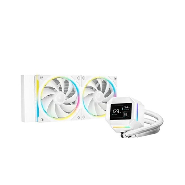 DeepCool LM240 WH ARGB Liquid Cooler With Mini LCD Screen IntelLGA1851/1700/1200/1151/1150/1155 AMDAM5/AM4