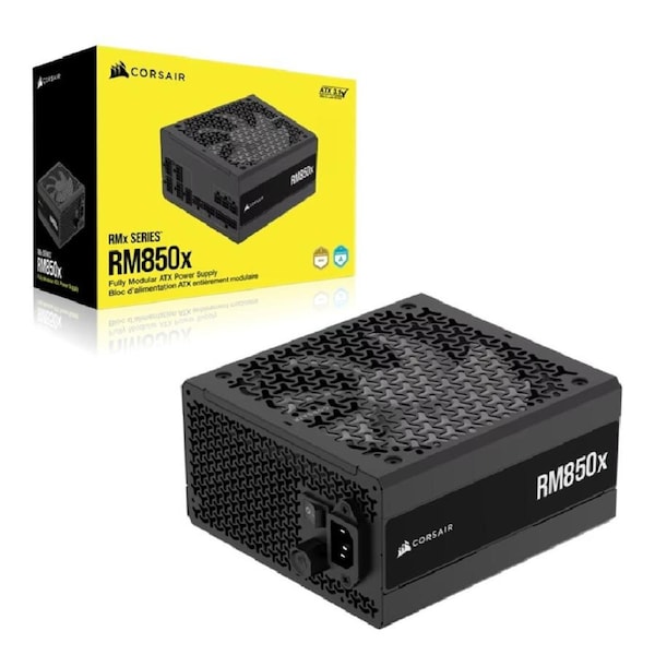 Corsair RMx Series RM850x Fully Modular Power Supply (AU): 850W, 80+ Gold, 3x PCIe, 8x SATA, 2x EPS, Zero RPM, ATX 3.1