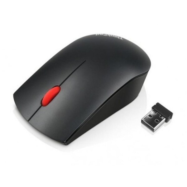 LENOVO Essentials Compact Wireless Mouse - 2.4 GHz Wireless via Nano USB, 1000 DPI, Optical sensor, Supported PC with USB port, 1 Year Warranty