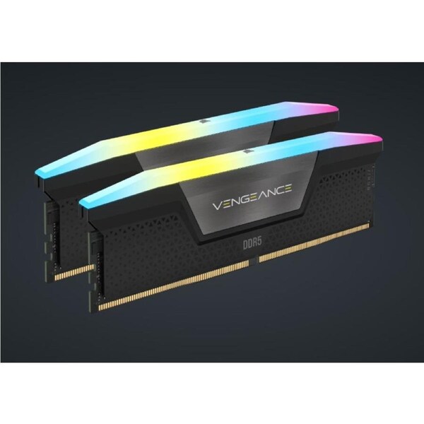 Corsair VENGEANCE RGB 16GB (2x8GB) DDR5 DRAM 5200MT/s CL40 Memory Kit Black