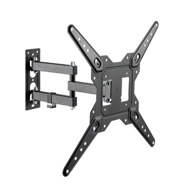 Brateck LPA68-443 Economical Full-Motion TV Wall Mount, Fit Screen Size: 23'-55' Up to 30 KG, Fine Texture Black,382x430x430mm (new)