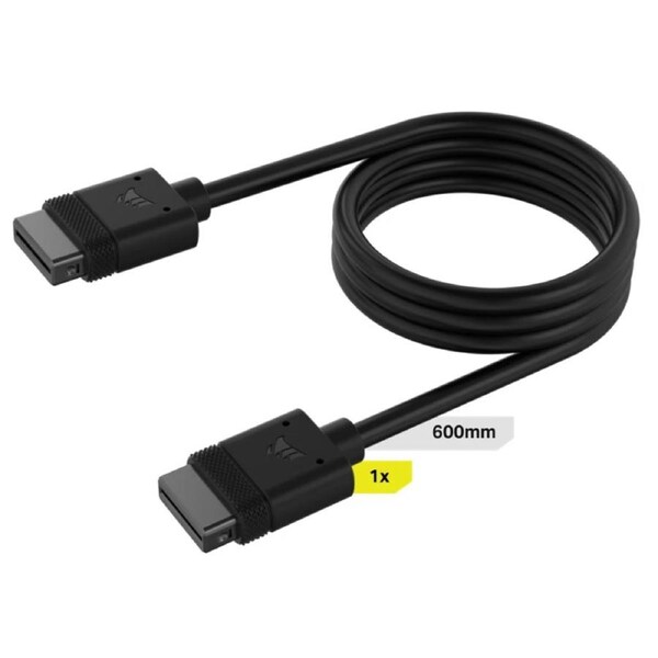 Corsair iCUE LINK Cable - 600mm x 1 Black. Stright Connectors.