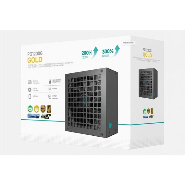 DeepCool PQ1200G 1200W Gamer Storm 80+ Gold/Cybenetics Fully Modular ATX Power Supply 120mm Fan, Japanese Capacitors, DC to DC, ATX12V V3.1,