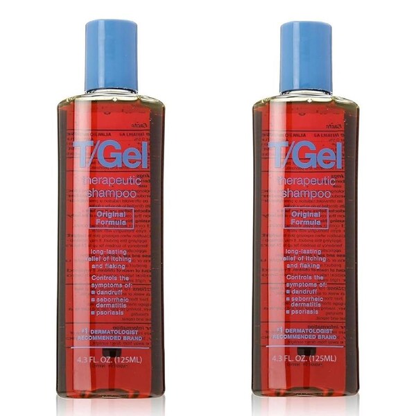 T/Gel Therapeutic Anti-Dandruff Shampoo, Original Formula, 125ml (Pack of 2)
