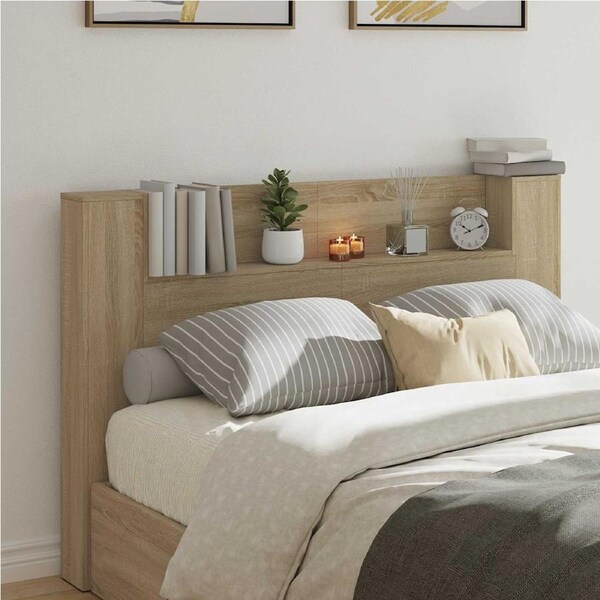 Headboard Sonoma Oak 160 x 16,5 x 103,5 cm Engineered Wood vidaXL