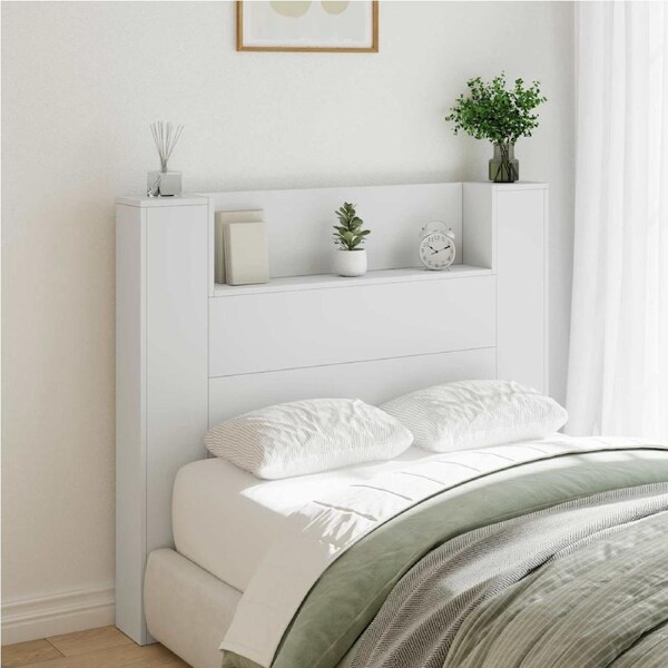 Headboard White 120 x 16,5 x 103,5 cm Engineered Wood vidaXL