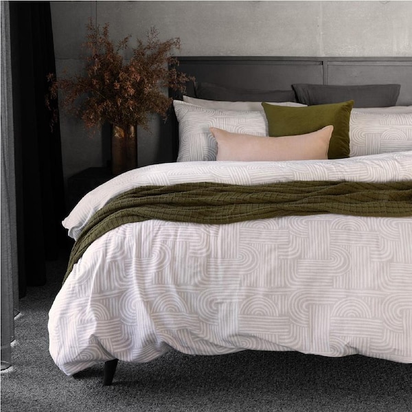 Bowie Flannelette Quilt Cover Set Double