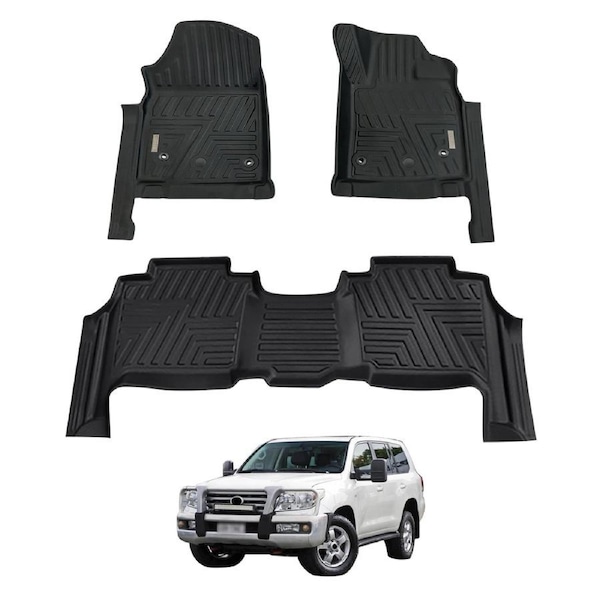 5D Moulded Car Floor Mats for Toyota Land Cruiser 200 LandCruiser 200 LC200 Altitude VX Sahara Series 2007-2012