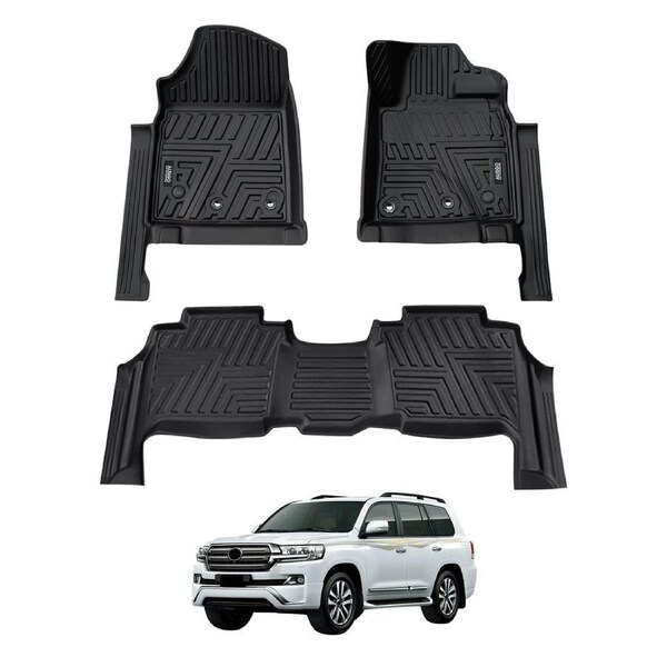 5D Moulded Car Floor Mats for Toyota Land Cruiser 200 LandCruiser 200 LC200 Altitude VX Sahara Series 2012-2021