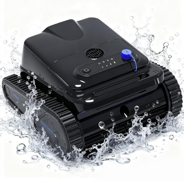 Advwin Robotic Pool Vacuum, Cordless Pool Cleaner with Wall & Waterline Climbing, Intelligent Navigation, 4 Modes, 150-Min Runtime, up to 150?O