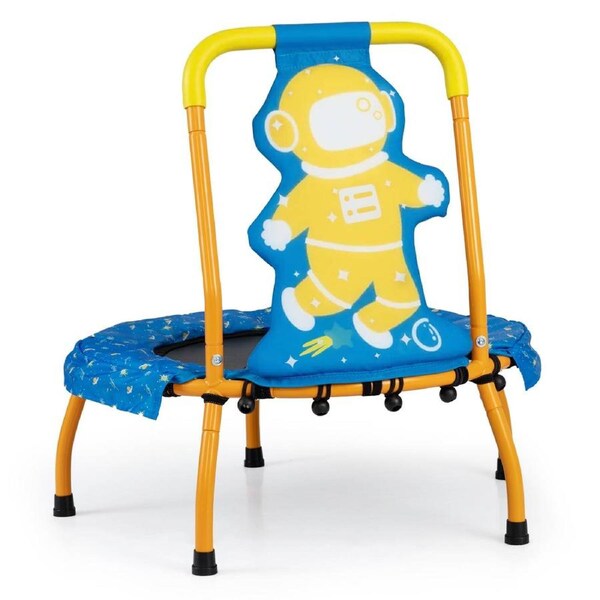 Babyjoy Astronaut Mini Trampoline Indoor Outdoor No Gap Recreational Jumping Mat Blue