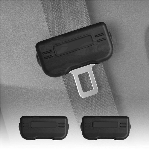 Seatbelt Buckle Silicone Protective Covers for Car Seat Belt Protector Universal Anti-Scratch Interior Accessories Large Size Set of 2