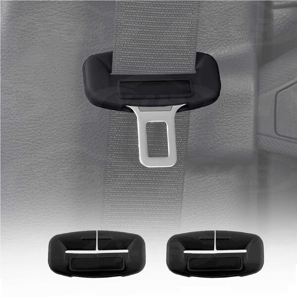 Seatbelt Buckle Silicone Protective Covers for Car Seat Belt Protector Universal Anti-Scratch Interior Accessories Small Size Set of 2