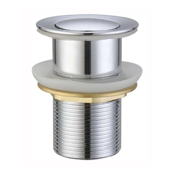 Hellycar Push Plug Waste 32mm Chrome Bathroom Sink Drain Waste-Plug