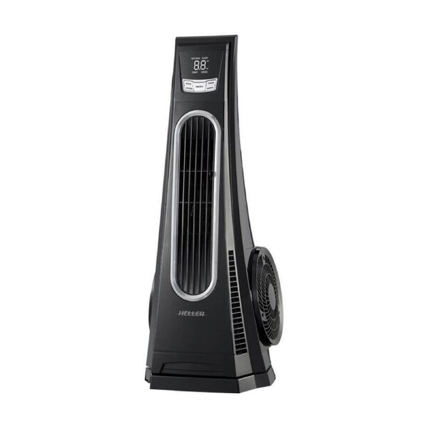 Heller 75cm Turbo Tower Cooling Fan With Remote Oscillating Black