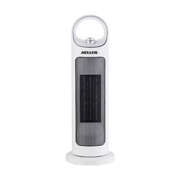 Heller 2000W Mini Tower Fan Heater With Overheat Protection and Oscillation