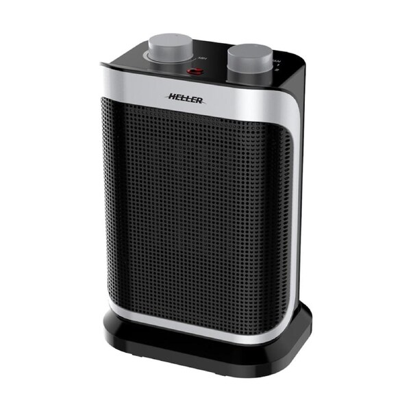 Heller Ceramic Oscillating Heater 1500W Black Adjustable Thermostat Quiet