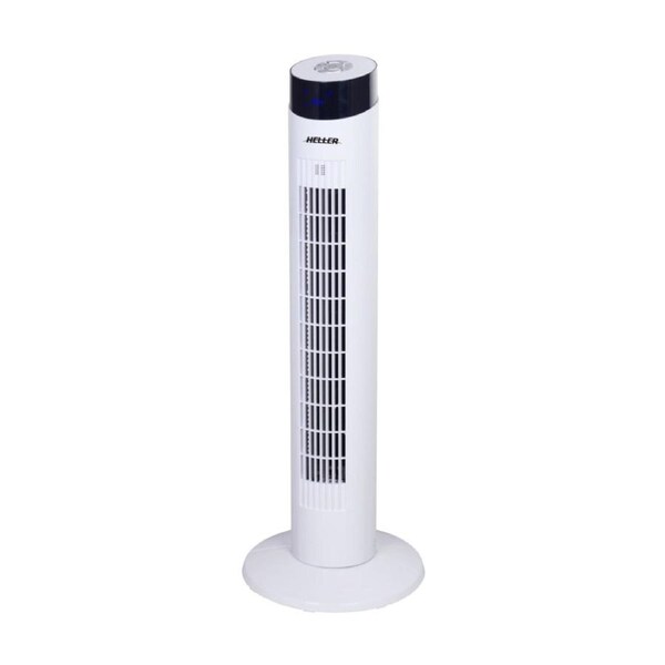 Heller 87cm Tower Fan Oscillating With Remote Control White And Quiet Operation