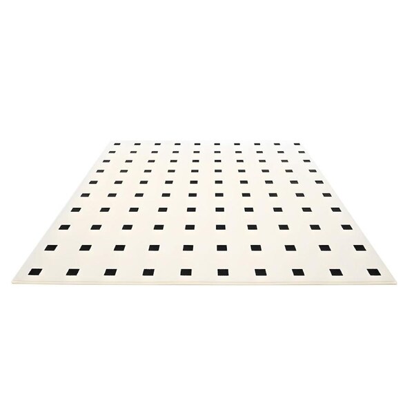 Nordhavn 200cmx300cm Floor Carpet Area Rug, Black White Checkered Washable Mat, Extra Large