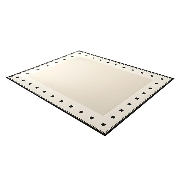 Nordhavn 200cmx300cm Floor Carpet Area Rug, Black White Checkered Washable Mat, Non-Slip, Extra Larg