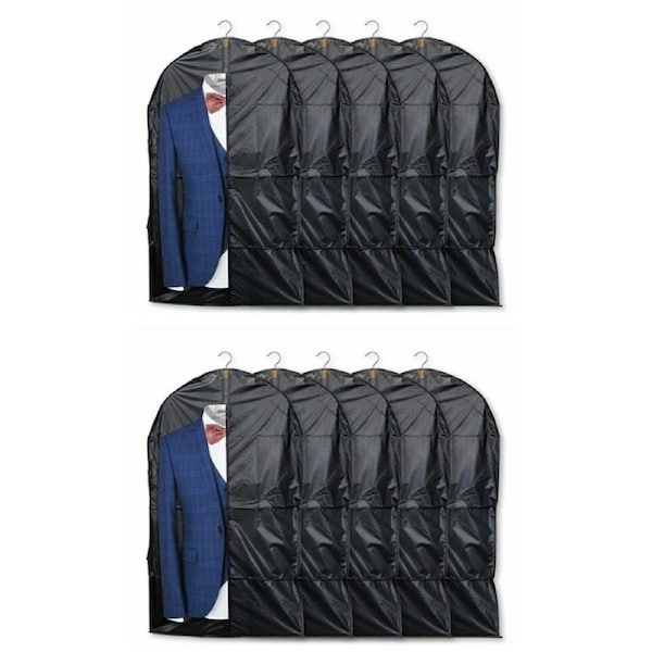 Deal365 10pack Durable Garment Suit Bags Reusable Protects Clothing 60x100cm