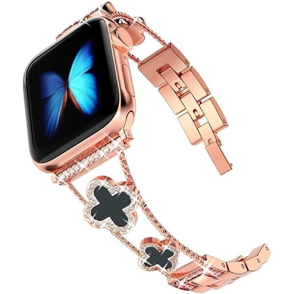 Bling Luxury Elegant For Apple Watch Case Band Bands Women Girls Series 8 7 6 5 38mm - 41mm Band