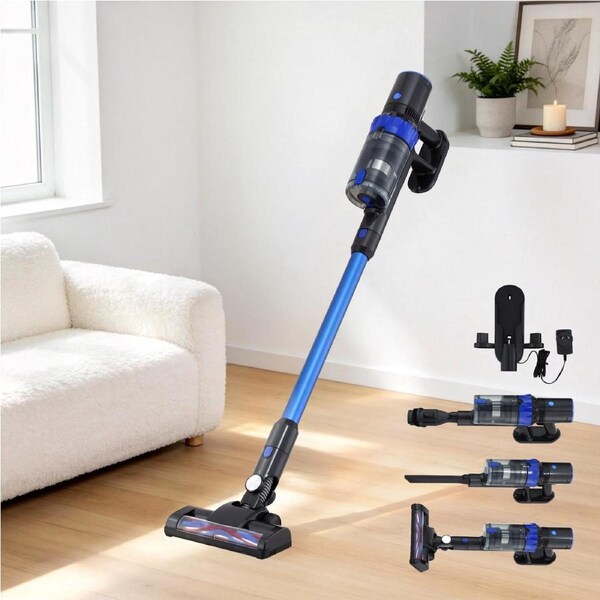 Devanti 350W Stick Vacuum Cleaner Cordless Blue