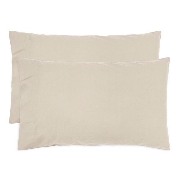 Std Temple Organic Cotton Pillowcase Pair Pebble