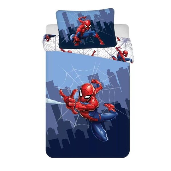 Marvel Spider-Man Swing Kids Cotton Quilt Cover Set - Toddler Bed Size