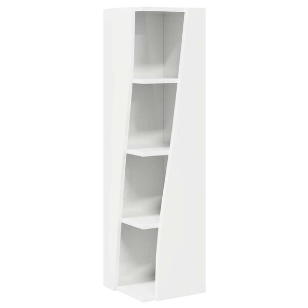 Corner Cabinet High Gloss White 27,5x27x102cm Engineered Wood vidaXL
